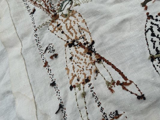 Vintage French Embroidered Tapestry, 1950s-YMM-1818105