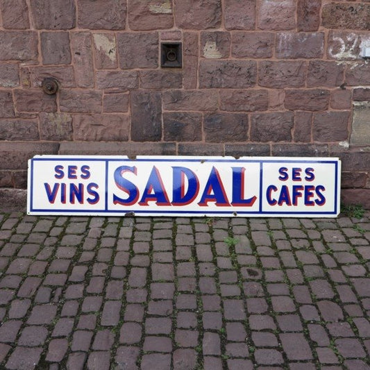 Vintage French Enameled Cafe Sign