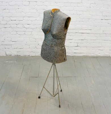 Vintage French Felt Tripod Mannequin, 1950s-QFD-883215