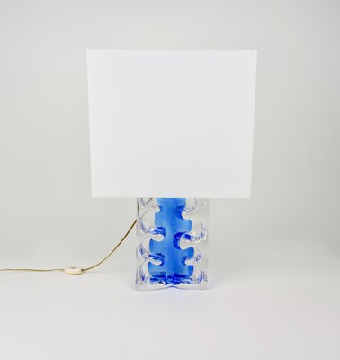 Vintage French Glass and Acrylic Table Lamp from Daum, 1970s-LYQ-1310749