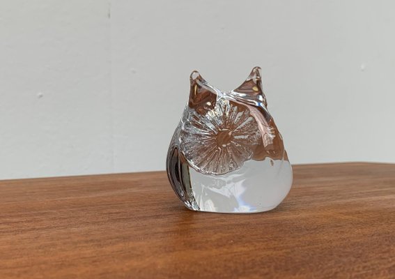 Vintage French Glass Owl Sculpture from Daum-UAH-984536