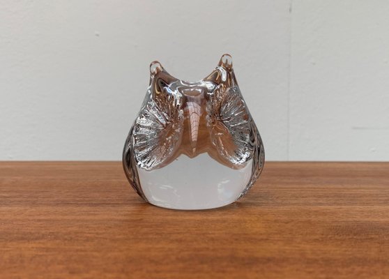 Vintage French Glass Owl Sculpture from Daum-UAH-984536