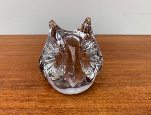 Vintage French Glass Owl Sculpture from Daum-UAH-984536