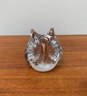 Vintage French Glass Owl Sculpture from Daum-UAH-984536