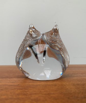 Vintage French Glass Owl Sculpture from Daum-UAH-984536