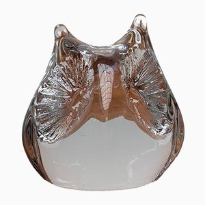 Vintage French Glass Owl Sculpture from Daum-UAH-984536