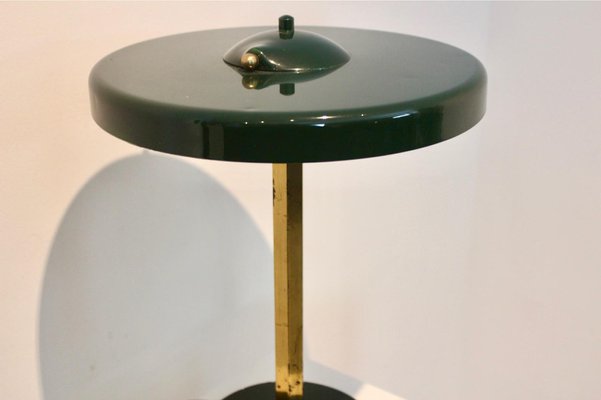 Vintage French Green and Brass Table Lamp, 1970s-MO-1795069