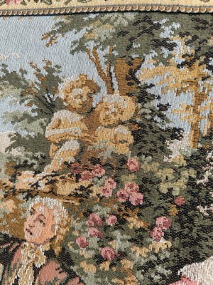 Vintage French Jacquard Tapestry Aubusson from Bobyrugs, 1980s-YMM-1775008