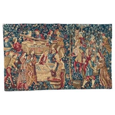 Vintage French Jacquard Tapestry Vendanges Museum Design from Bobyrugs, 1950s-YMM-1775009