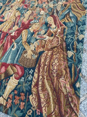 Vintage French Jacquard Tapestry Vendanges Museum Design from Bobyrugs, 1950s-YMM-1775009