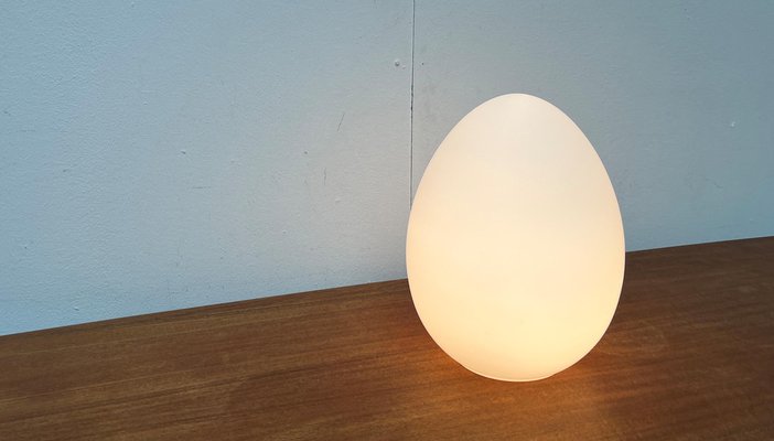 Vintage French Model Dum-Dum Egg Glass Table Lamp from SCE, 1980s-UAH-1732101