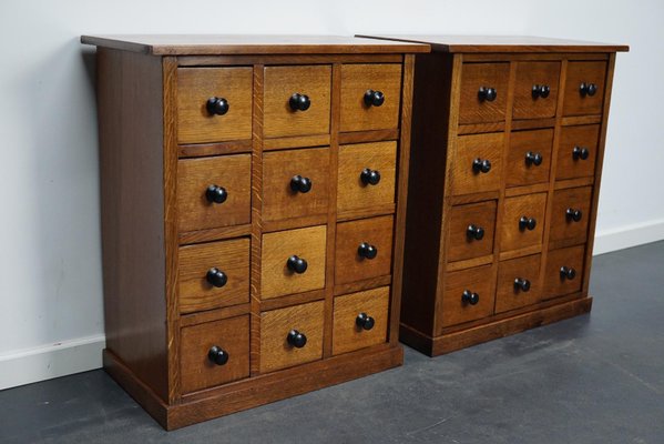 Vintage French Oak Apothecary Cabinet, 1930s-XO-965184