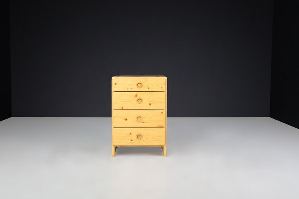 Vintage French Pine Chest of Drawers by Charlotte Perriand, 1960s-TRW-1801529