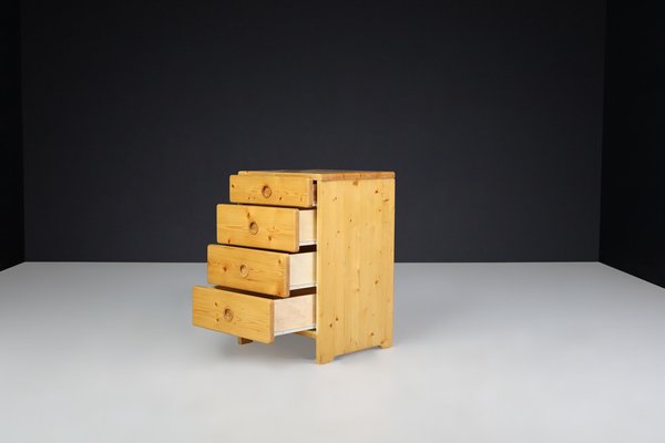 Vintage French Pine Chest of Drawers by Charlotte Perriand, 1960s-TRW-1801529