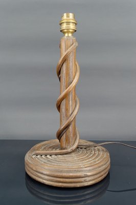 Vintage French Rattan Lamp by Louis Sognot, 1950-XNH-1804533