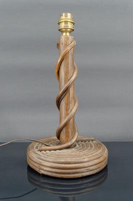 Vintage French Rattan Lamp by Louis Sognot, 1950-XNH-1804533