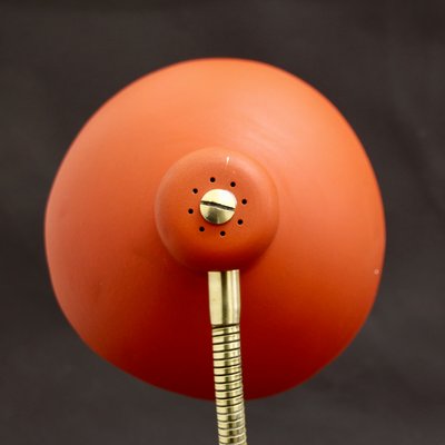 Vintage French Red Cocotte Swan Neck Table Lamp, 1950s-SY-789540