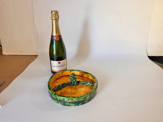 Vintage French Serving Tray in Ceramic, 1970s-UR-2031647