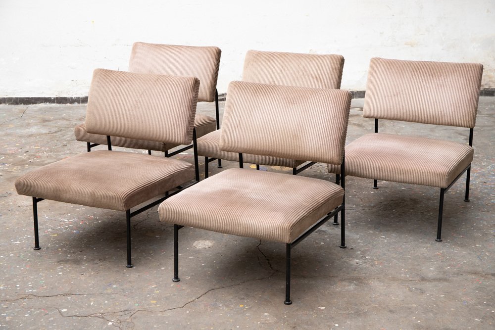 Vintage French ST 683 Chairs by Eddie Harlis, 1956