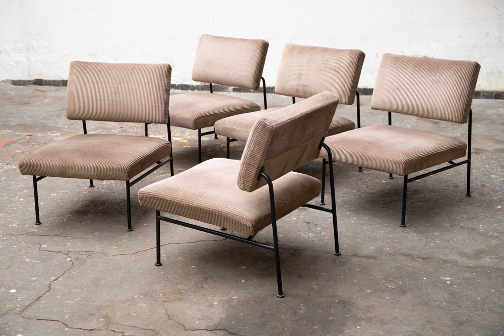 Vintage French ST 683 Chairs by Eddie Harlis, 1956