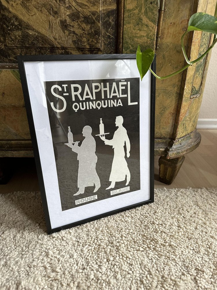 Vintage French St. Raphael Quinquina Advertisement Poster, 1920s