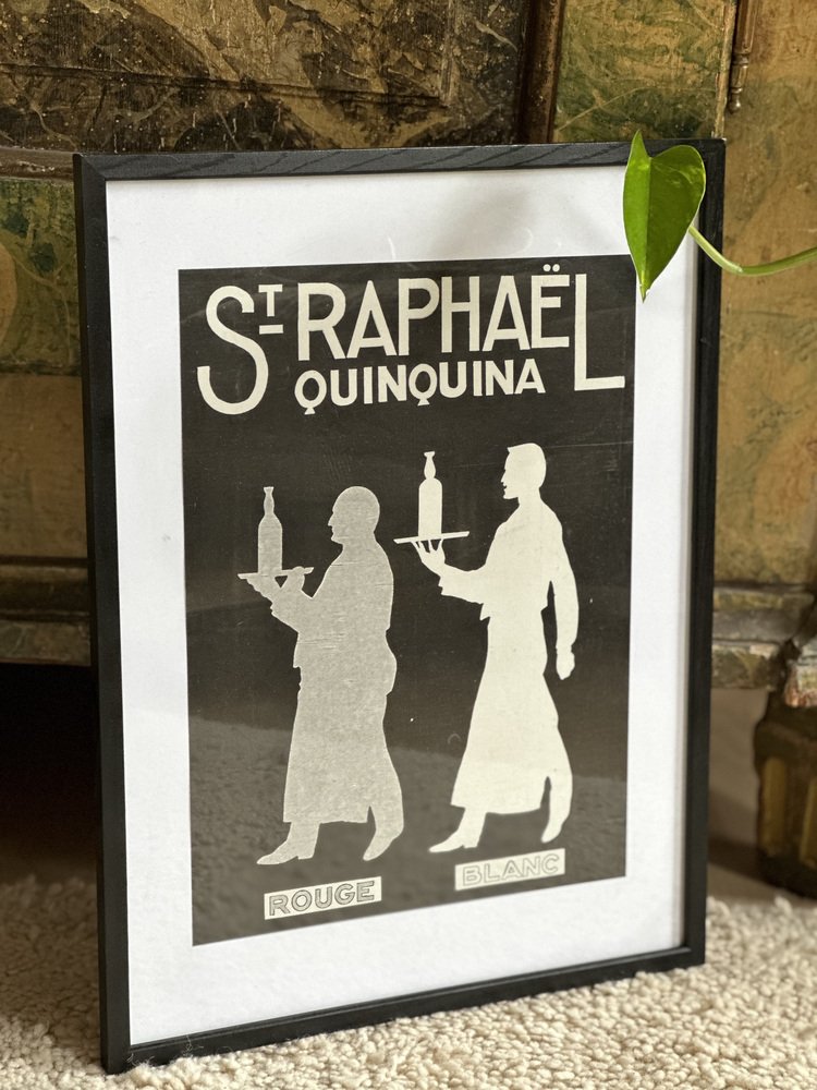 Vintage French St. Raphael Quinquina Advertisement Poster, 1920s