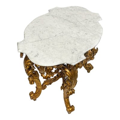 Vintage French Table with Marble Top by Luigi Filippo-BEW-1782756