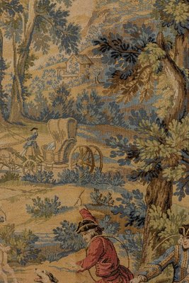 Vintage French Tapestry Hunting Scene, 1950s-KEG-2027433