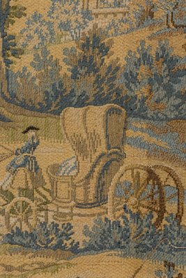 Vintage French Tapestry Hunting Scene, 1950s-KEG-2027433