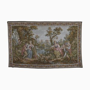 Vintage French Tapestry Wall Hanging Gallant Scene, 1970s-KEG-1997647