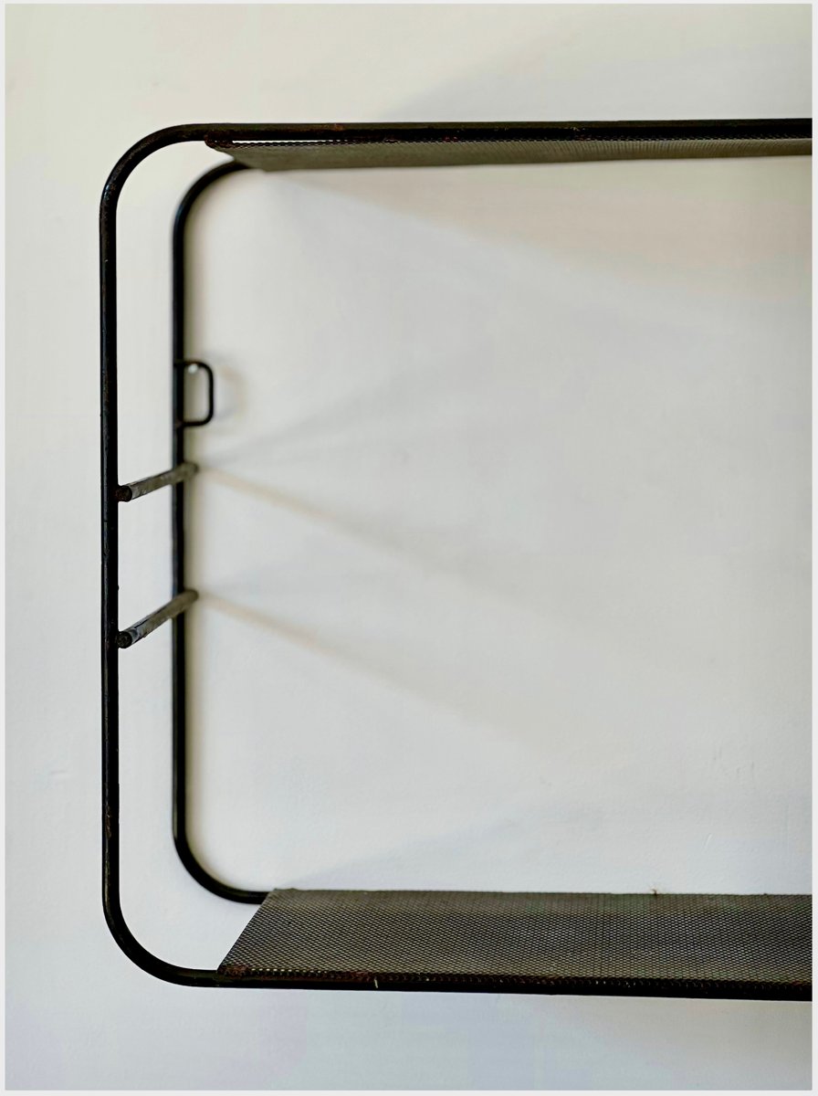 Vintage French Wall-Mounted Shelf by Mathieu Matégot, 1950s