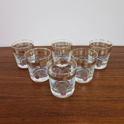 Vintage French Whiskey Glasses from Empoli, 1960s, Set of 6-ZPB-1817799