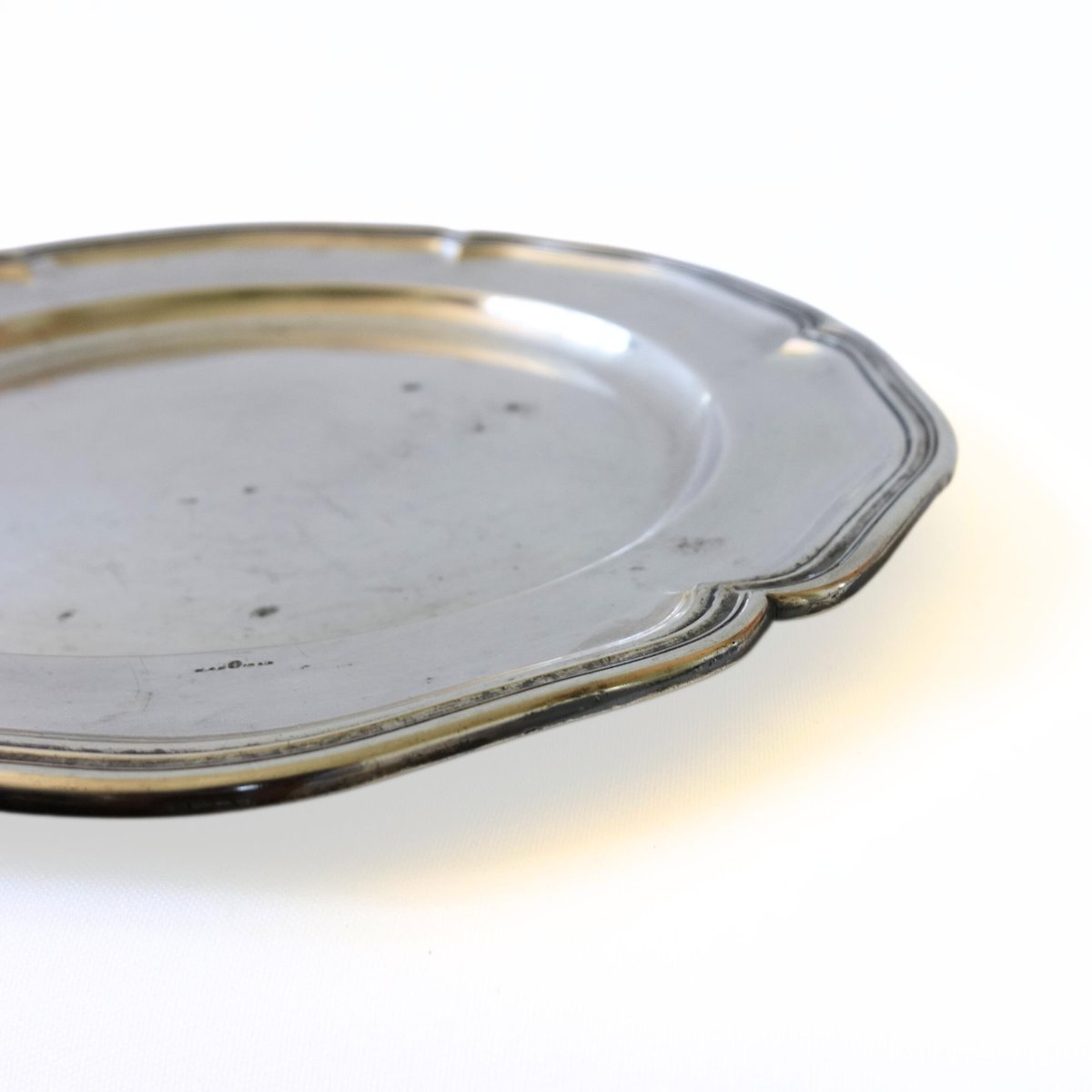 Vintage Gab Large Silver Plated Round Tray, 1943