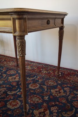 Vintage Games Table with Matching Bergere Chairs, Set of 5-AOI-1436689