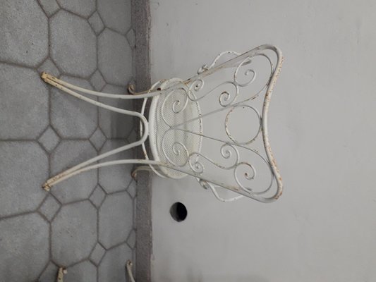 Vintage Garden Chairs in Iron, 1950s, Set of 4-AKA-1344204