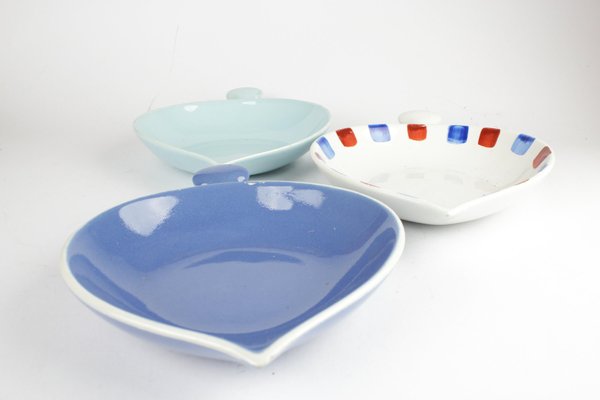 Vintage Gefyr Trays by Stig Lindberg, 1960s, Set of 3-HYQ-1393669