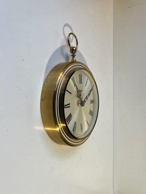 Vintage Genfa Wall Clock in Brass-LCR-1179497