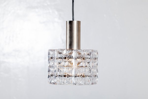 Vintage Geometric Crystal Prism Pendant Lamps from Kinkeldey, 1960s, Set of 2-QVY-738785