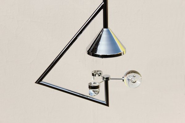 Vintage Geometric Pendant Lamp, 1980s-DUM-1716492