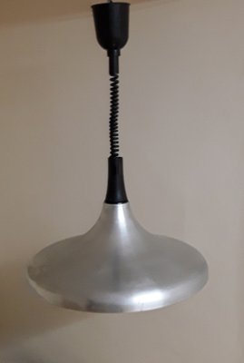 Vintage German Adjustable Ceiling Lamp in Shaped & Black Plastic from Erco, 1970s-HOI-1407346