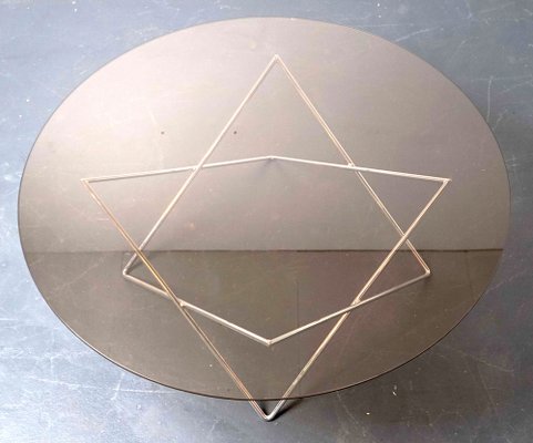 Vintage German Architect Coffee Table With Star Base, 1970s-CIP-1259427