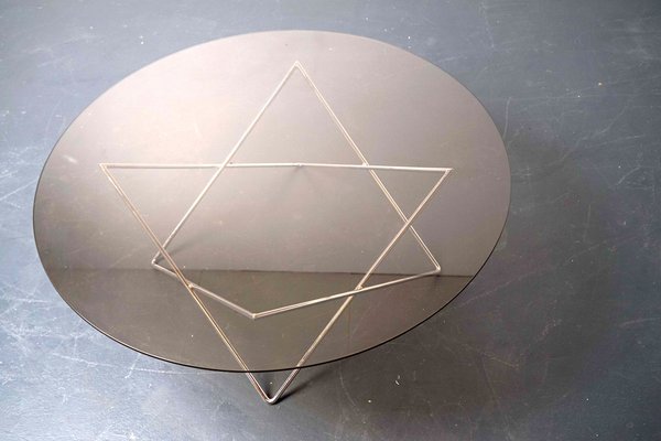 Vintage German Architect Coffee Table With Star Base, 1970s-CIP-1259427