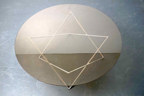 Vintage German Architect Coffee Table With Star Base, 1970s-CIP-1259427