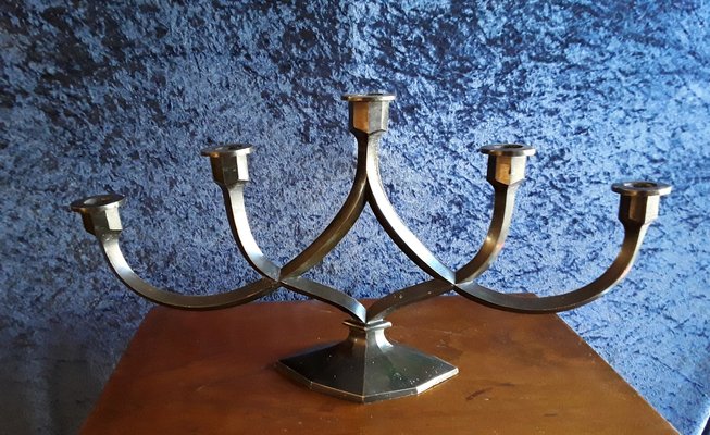 Vintage German Art Deco Candleholder, 1930s-HOI-1725317