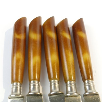 Vintage German Bakelite Knives, 1950s, Set of 5-BKO-1799009