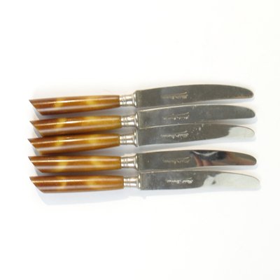 Vintage German Bakelite Knives, 1950s, Set of 5-BKO-1799009