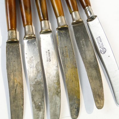 Vintage German Bakelite Knives, 1950s, Set of 6-BKO-1799010