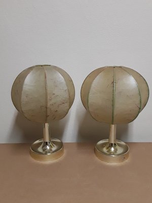 Vintage German Bedside Lamps from Elche, 1970s, Set of 2-HOI-1451535