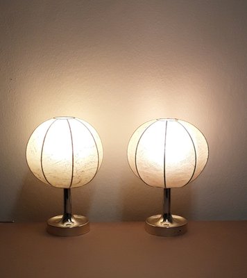 Vintage German Bedside Lamps from Elche, 1970s, Set of 2-HOI-1451535