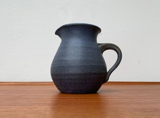 Vintage German Blue Ceramic Jug, 1970s-UAH-1377556